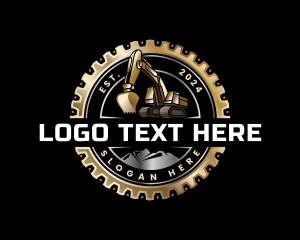 Backhoe Industrial Excavator Logo