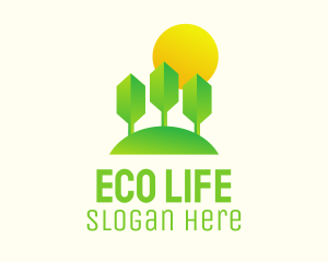 Eco Park Sunset logo design