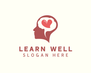 Mental Wellness Heart logo design