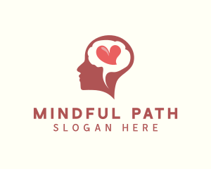 Mental Wellness Heart logo design