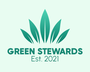 Green Organic Leaves  logo design