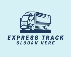 Blue Haulage Truck  logo design