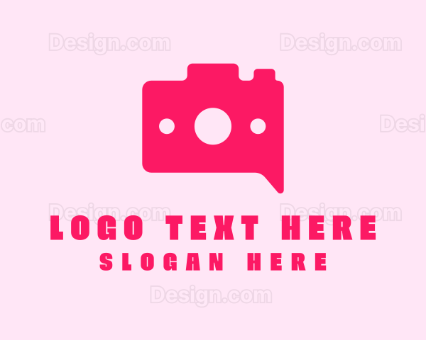 Pink Camera Chat Logo