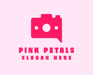 Pink Camera Chat logo design