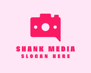 Pink Camera Chat logo design