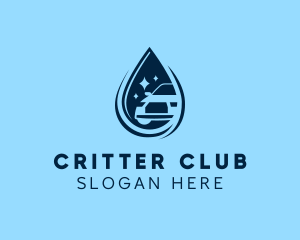 Water Droplet Car Wash logo design