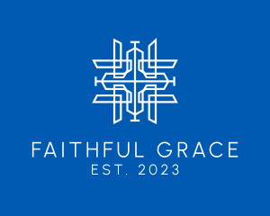 Religious Minimalist Cross  logo
