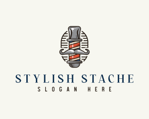 Mustache Grooming Barber logo