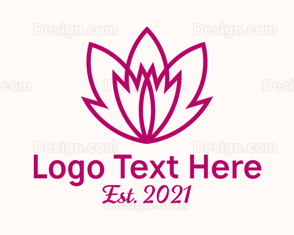Pink Lotus Leaf Logo