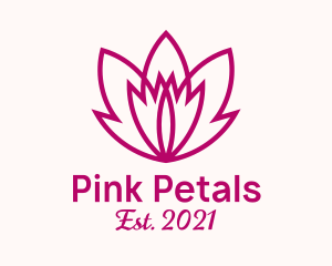 Pink Lotus Leaf logo design