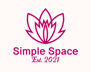 Pink Lotus Leaf logo design