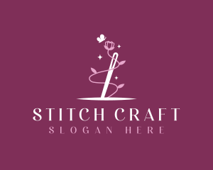Floral Needle Sewing logo