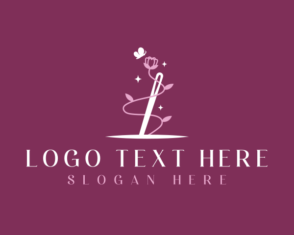 Floral Needle Sewing logo