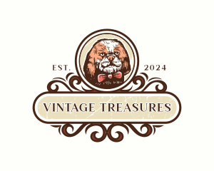 Vintage Dog Bowtie logo design