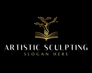 Elegant Tree  Book logo design