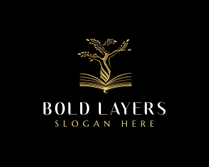 Elegant Tree  Book logo design