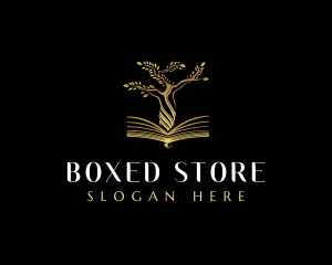 Elegant Tree  Book logo design