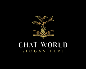 Elegant Tree  Book logo design