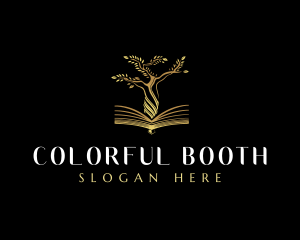 Elegant Tree  Book logo design