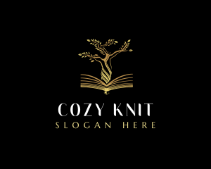 Elegant Tree  Book logo design