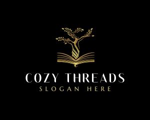 Elegant Tree  Book logo design