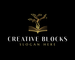 Elegant Tree  Book logo design