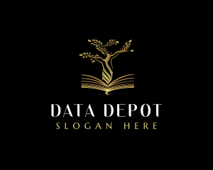 Elegant Tree  Book logo design