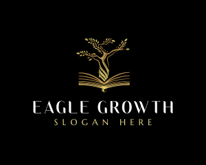 Elegant Tree  Book logo design