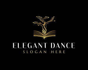 Elegant Tree  Book logo design