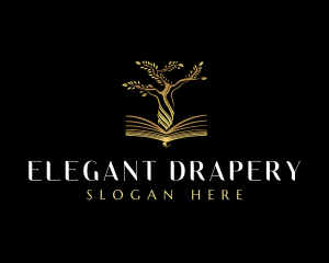 Elegant Tree  Book logo design