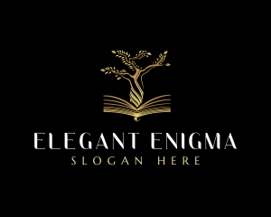 Elegant Tree  Book logo design