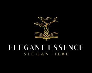 Elegant Tree  Book logo design