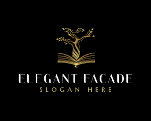 Elegant Tree  Book logo design