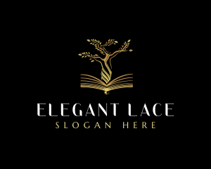 Elegant Tree  Book logo design