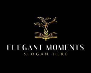 Elegant Tree  Book logo design