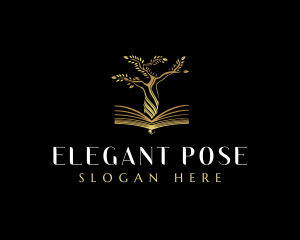 Elegant Tree  Book logo design