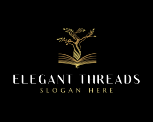 Elegant Tree  Book logo design