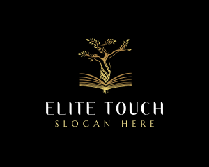 Elegant Tree  Book logo design