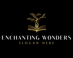 Elegant Tree  Book logo design