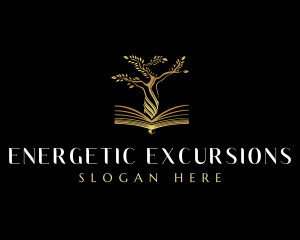 Elegant Tree  Book logo design