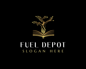 Elegant Tree  Book logo design