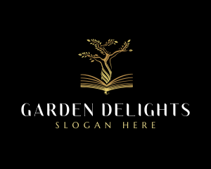 Elegant Tree  Book logo design