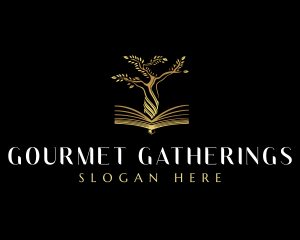 Elegant Tree  Book logo design