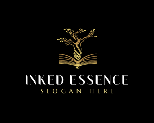 Elegant Tree  Book logo design