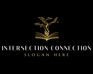 Elegant Tree  Book logo design