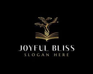 Elegant Tree  Book logo design