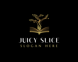 Elegant Tree  Book logo design