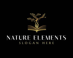 Elegant Tree  Book logo design