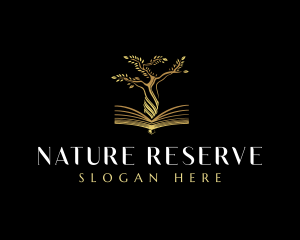 Elegant Tree  Book logo design