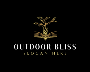 Elegant Tree  Book logo design